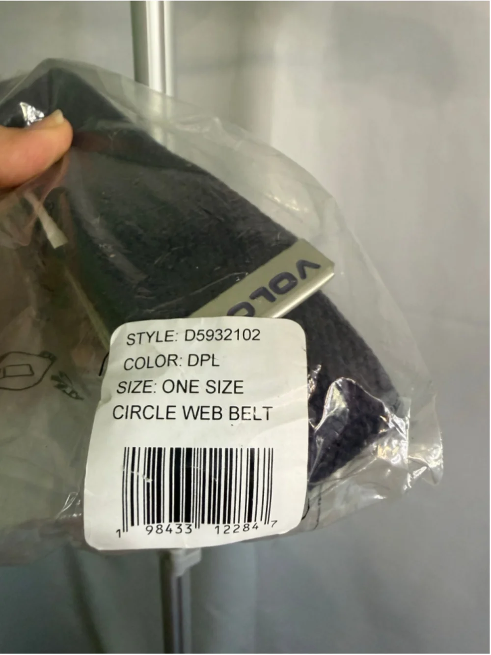 Men's Volcom Circle Web Belt One Size dark purple Silver buckle